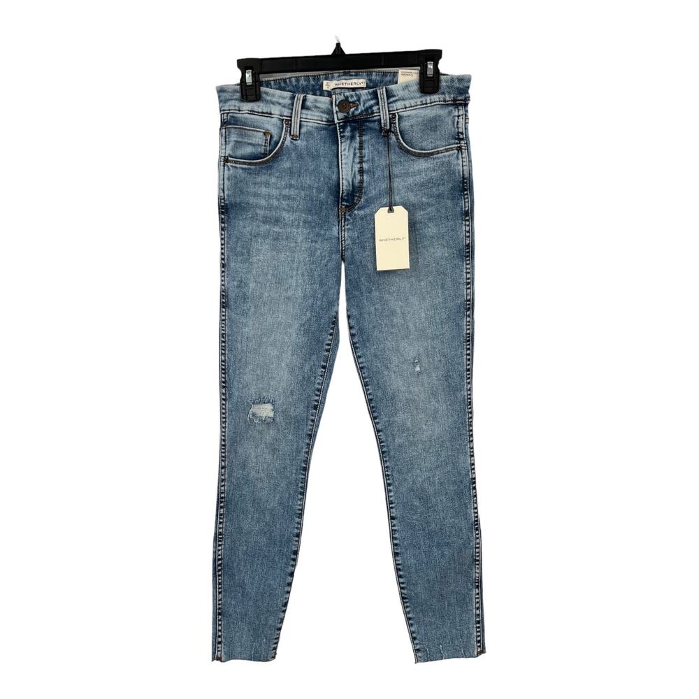 Whetherly jeans Cooper high rise raw hem skinny size 27 4